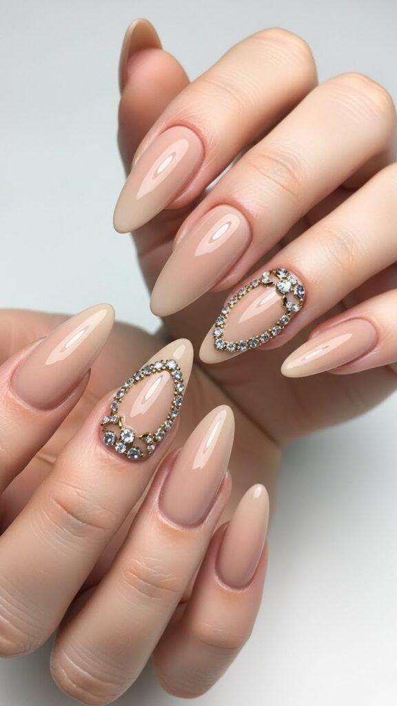 Neutral Almond-Shaped Nails