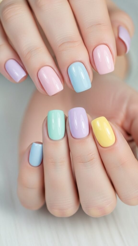 10. Soft Pastel Minimal Nails
