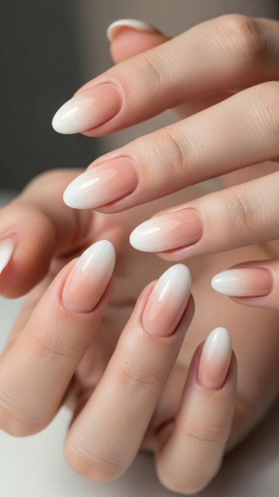 6. Soft Nude Ombre Nails