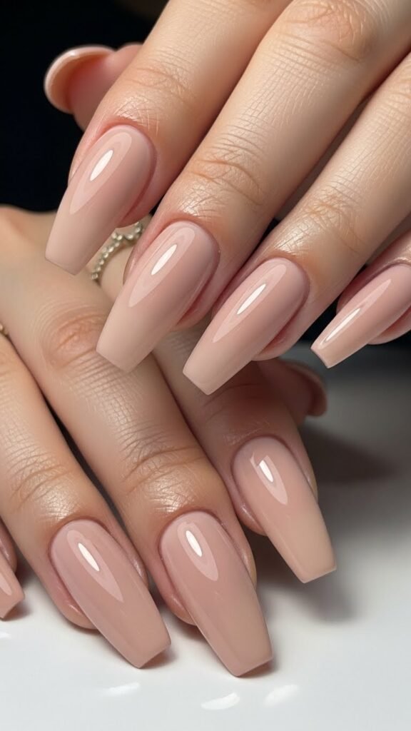 Neutral Coffin Nails