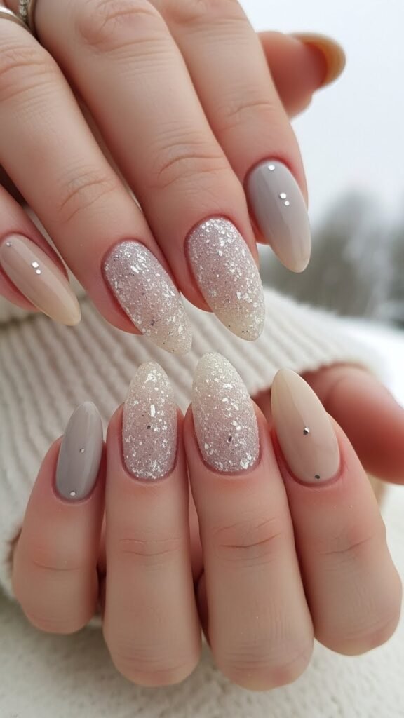 24. Neutral Frost Nails
