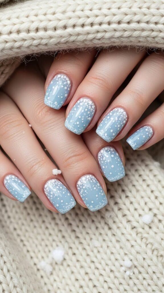 38. Snowfall Icy Nails