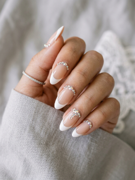 29. French Tip with Gems