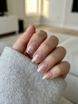 32. Glass Effect Nails