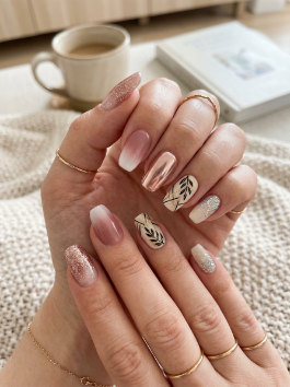 35. Mixed Design Nails