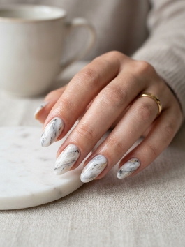 9. Marble Effect Nails