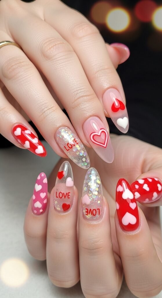 15. Jelly Valentine’s Nails