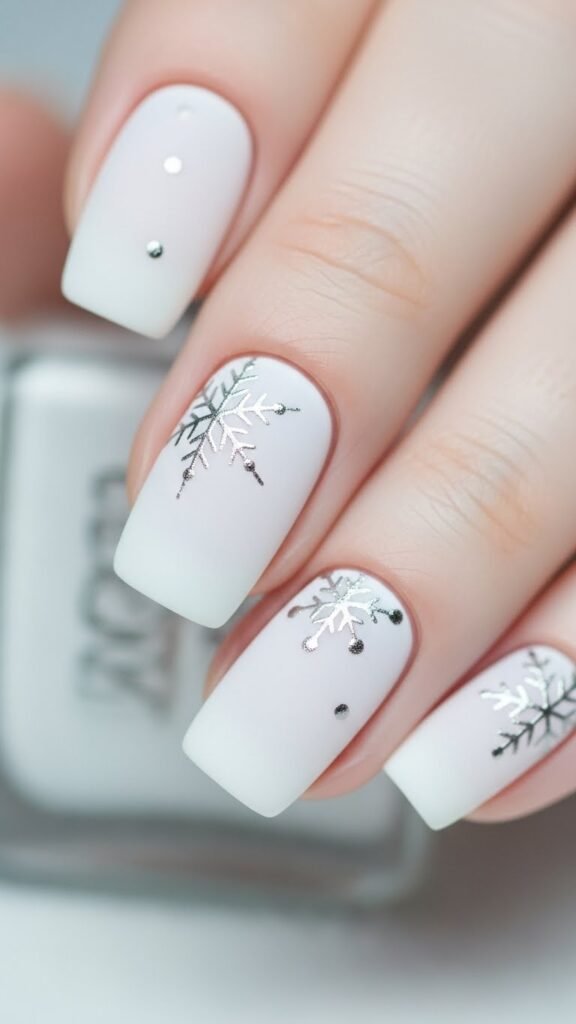 2. Snow White Frost Nails