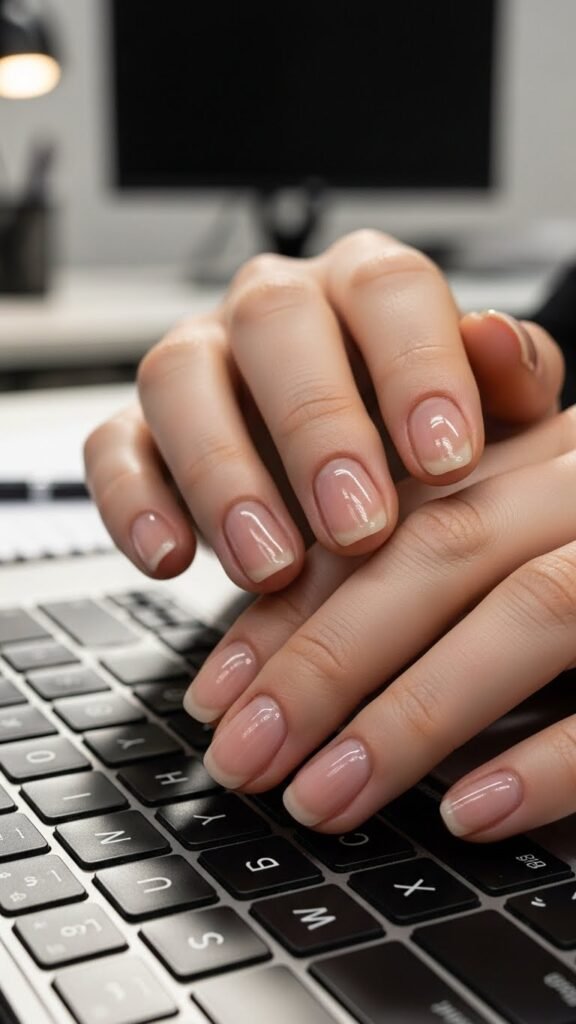 7. Sheer Natural Nails