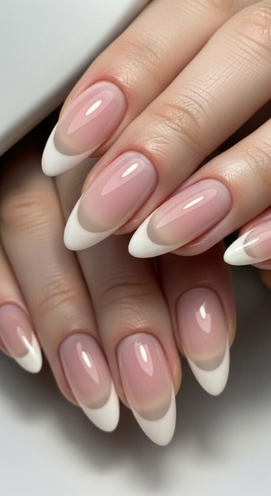 8. Beige French Tips