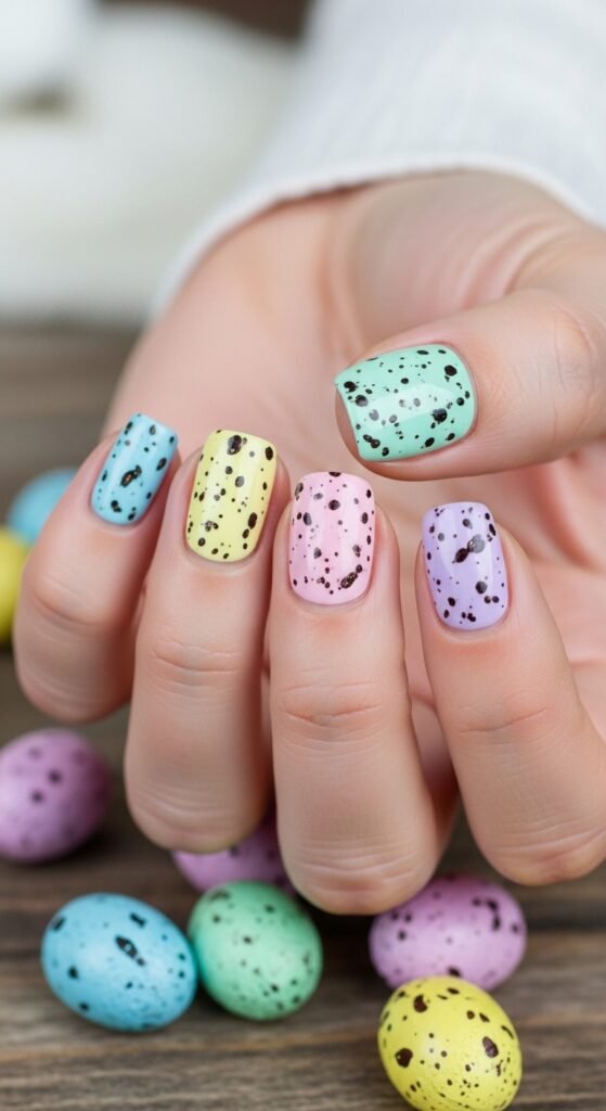 3. Speckled Egg Nails