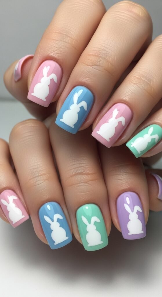 22. White Bunny Silhouette