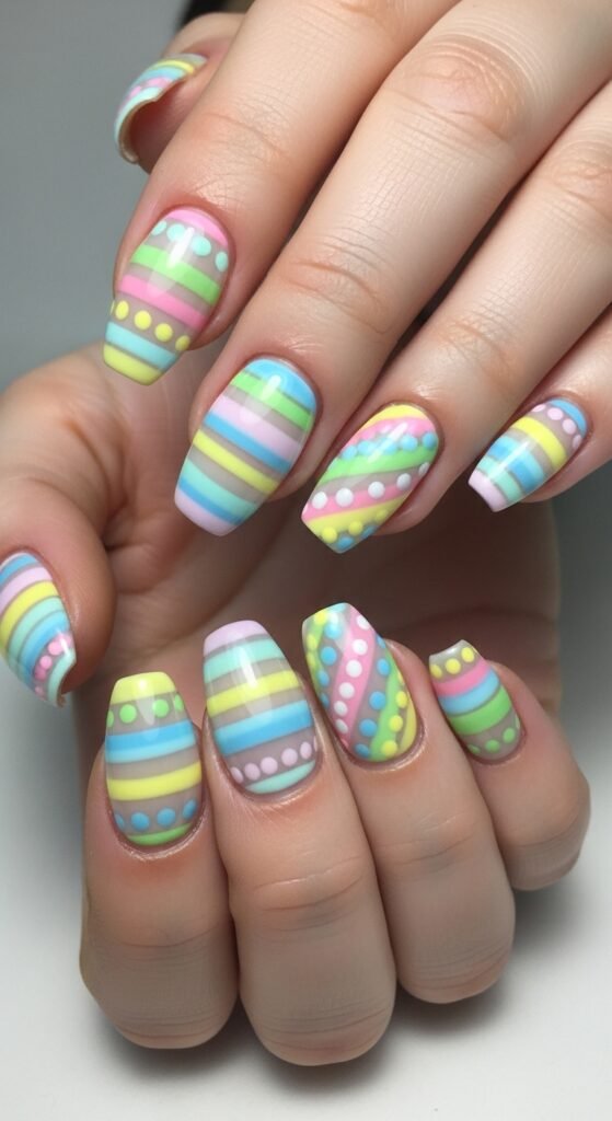 25. Easter Egg Stripe Design