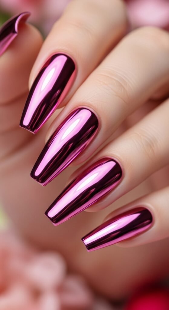 6. Heart Accent Nails
