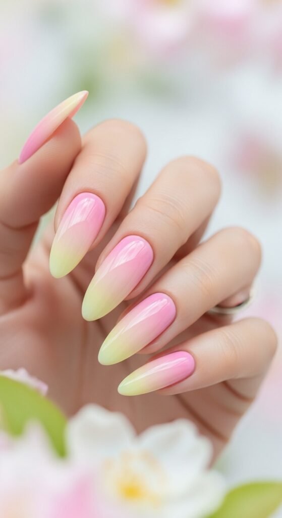 8. Ombre Pastel Nails