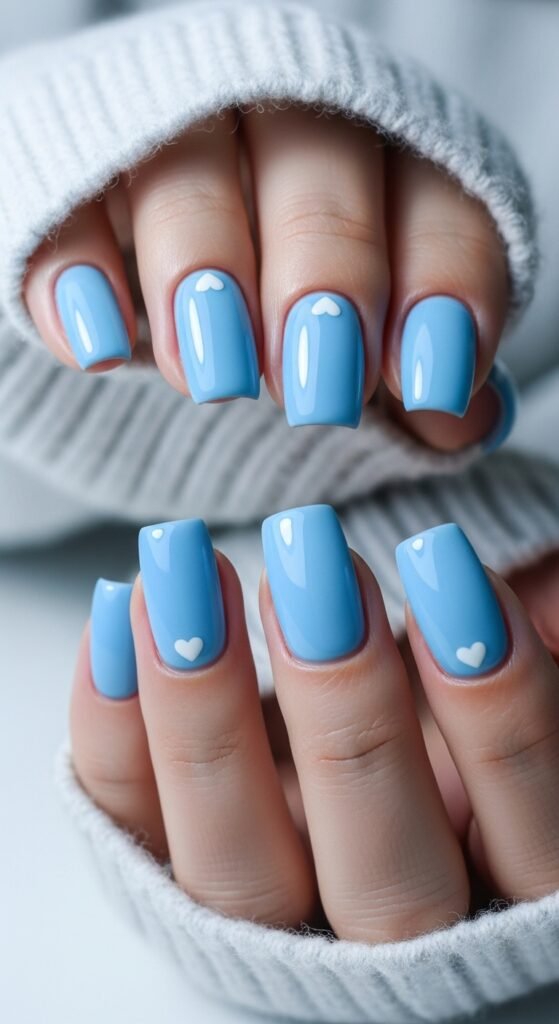 12. Tiny Floral February Nails