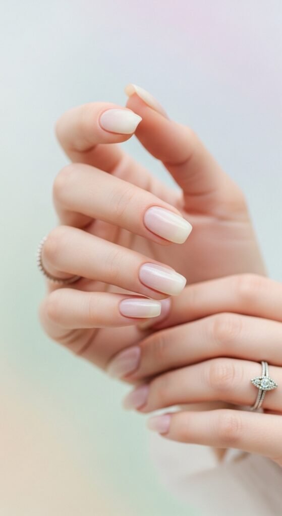6. Milky Beige Nails