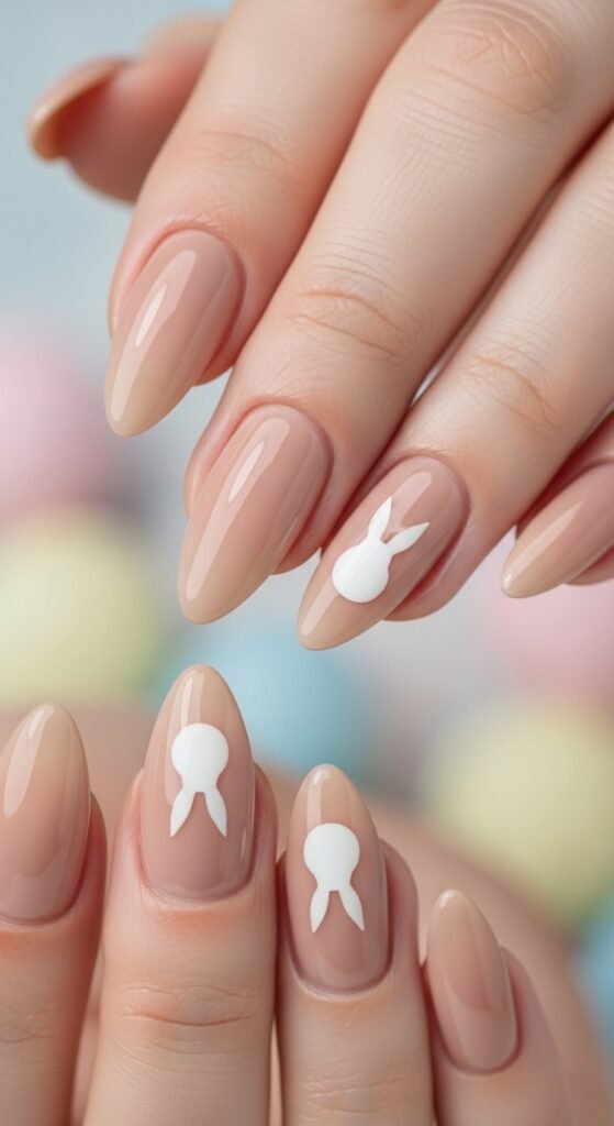 15. Bunny Silhouette Nails