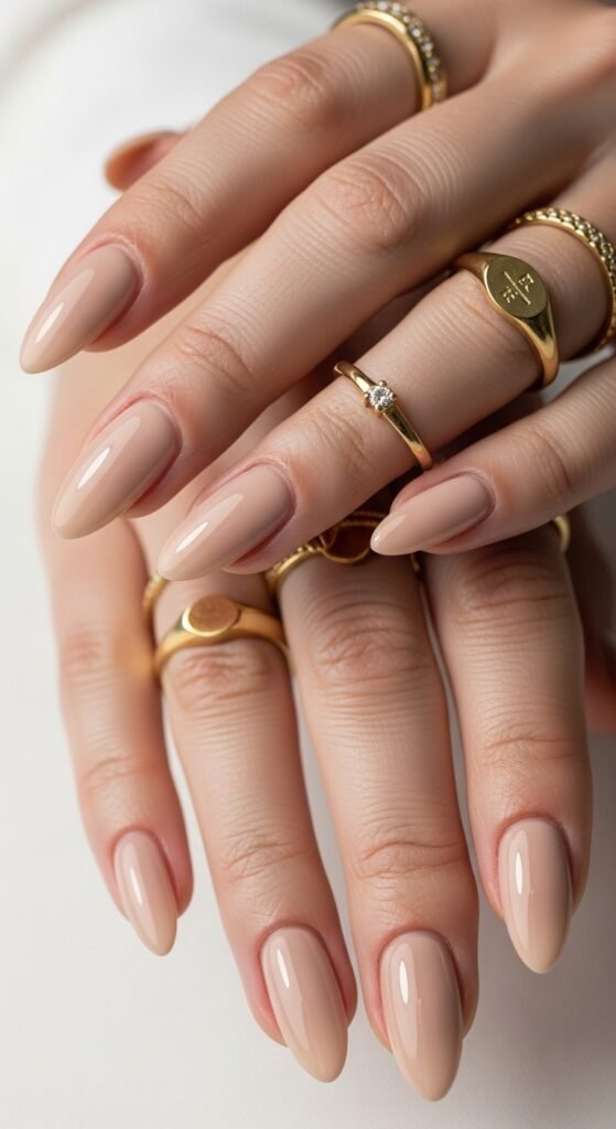 5. Nude Almond Elegance