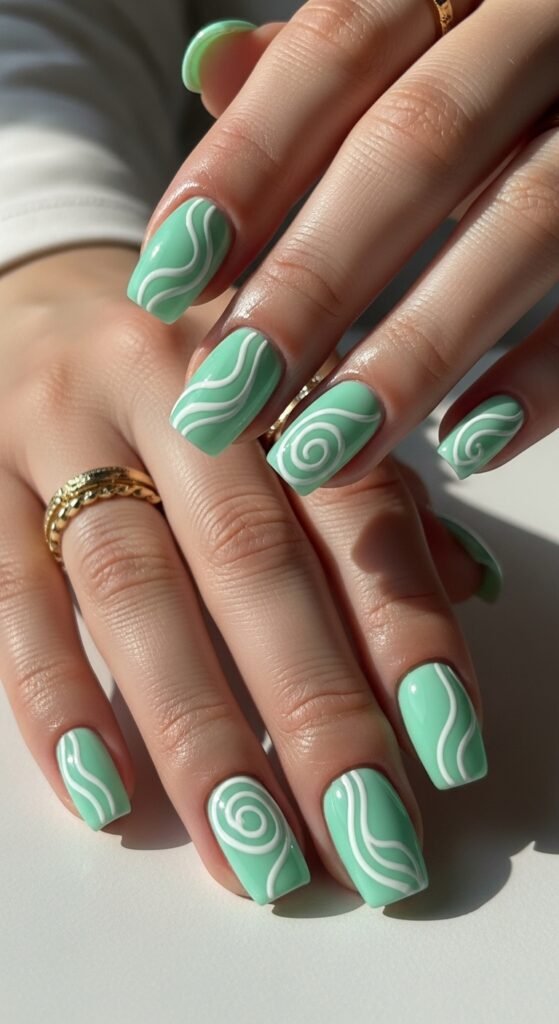 5. Cherry Blossom Nail Design