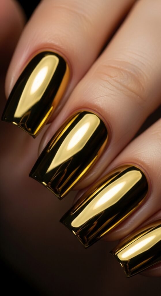 20. Metallic Square Nails