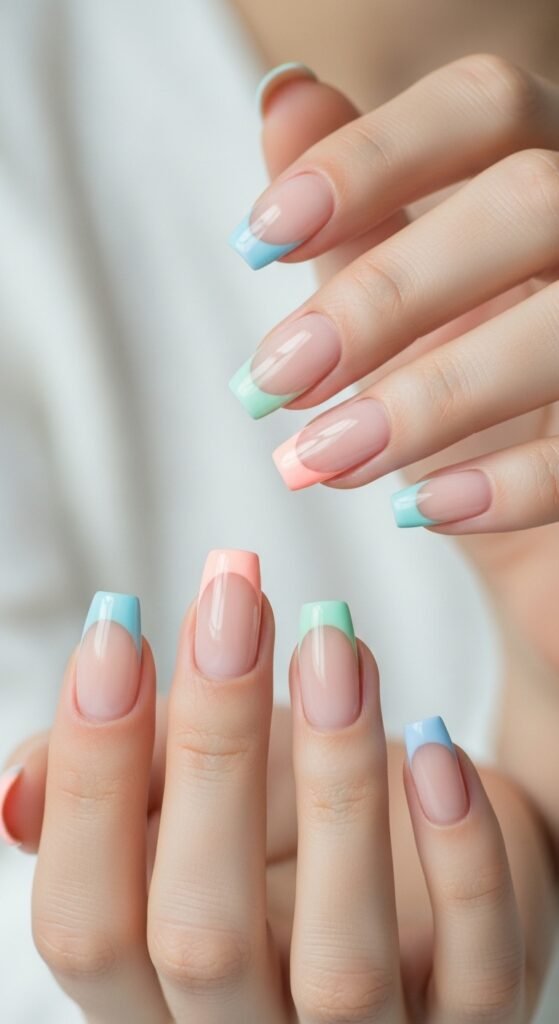3. Mint Green Spring Nails