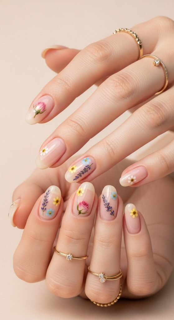9. Pastel Rainbow Nails