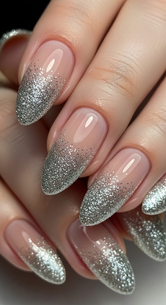 18. Glitter Fade Nails
