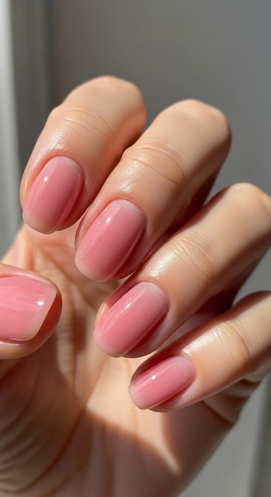 15. Sheer Pink Natural Nails