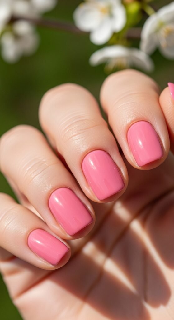 23. Short Natural Gloss Nails