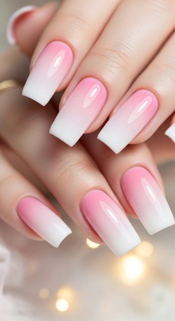 7. Ombre Square Nails