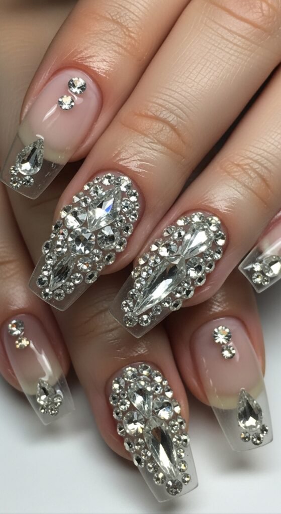 3. Swarovski Crystal Nails
