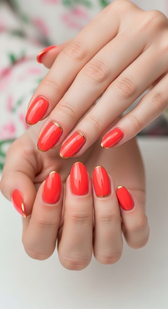 22. Light Coral Nails