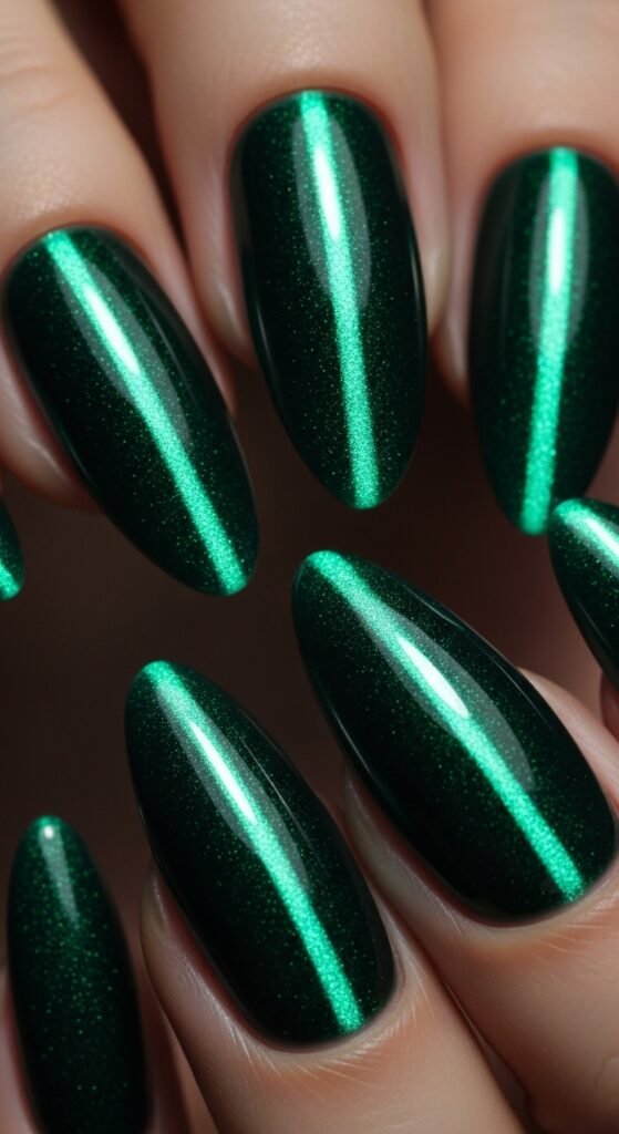 14. Cat Eye Magnetic Nails