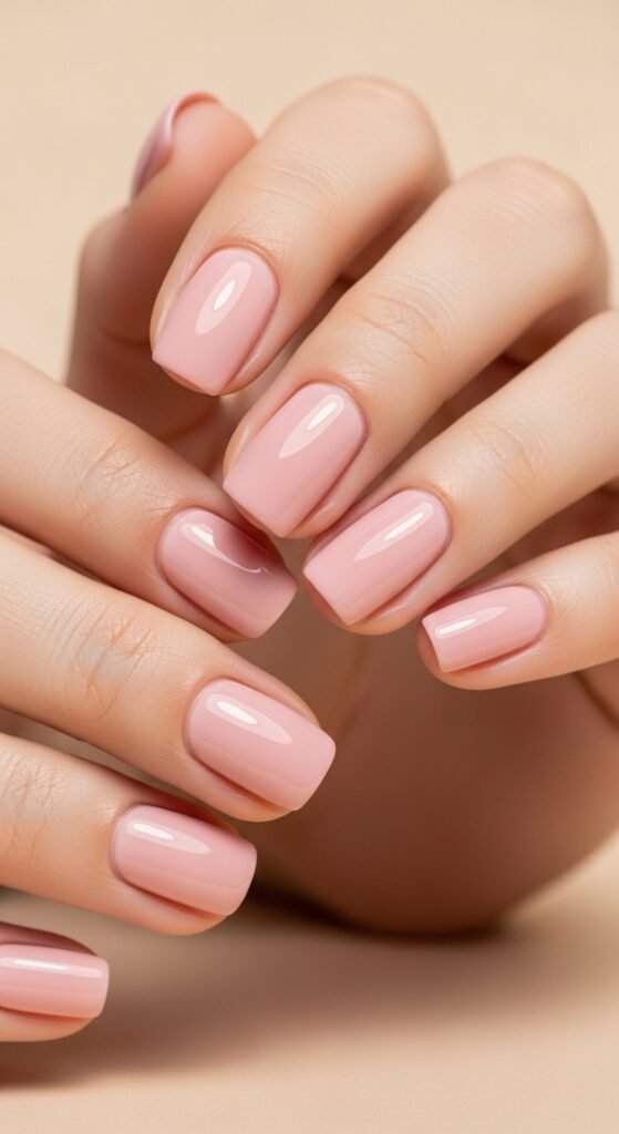 5. Soft Pink Gel Nails
