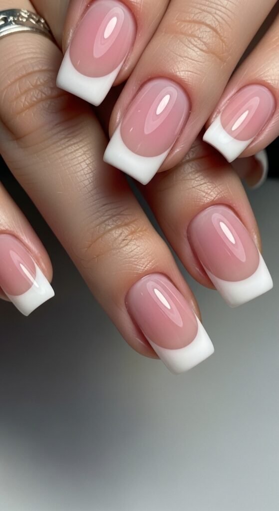 3. French Tip Gel Nails