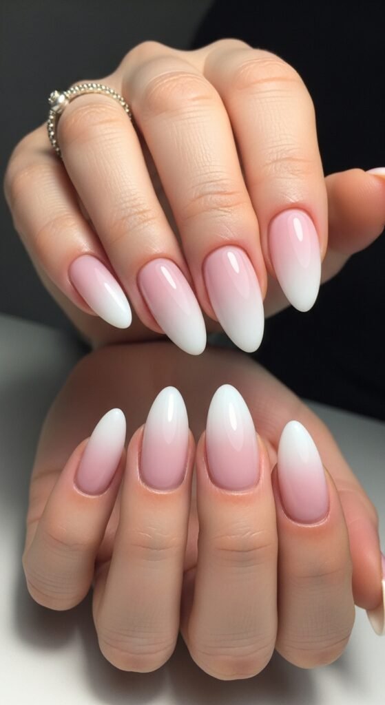 18. Soft Ombre Gel Nails