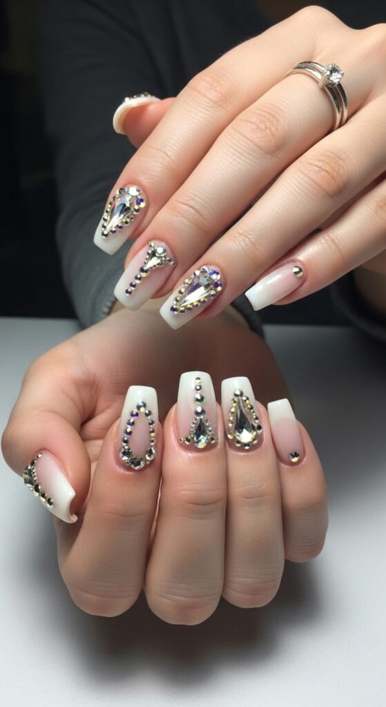 Crystal Nails: 25 Stunning Crystal Nail Designs That Add Instant Glam