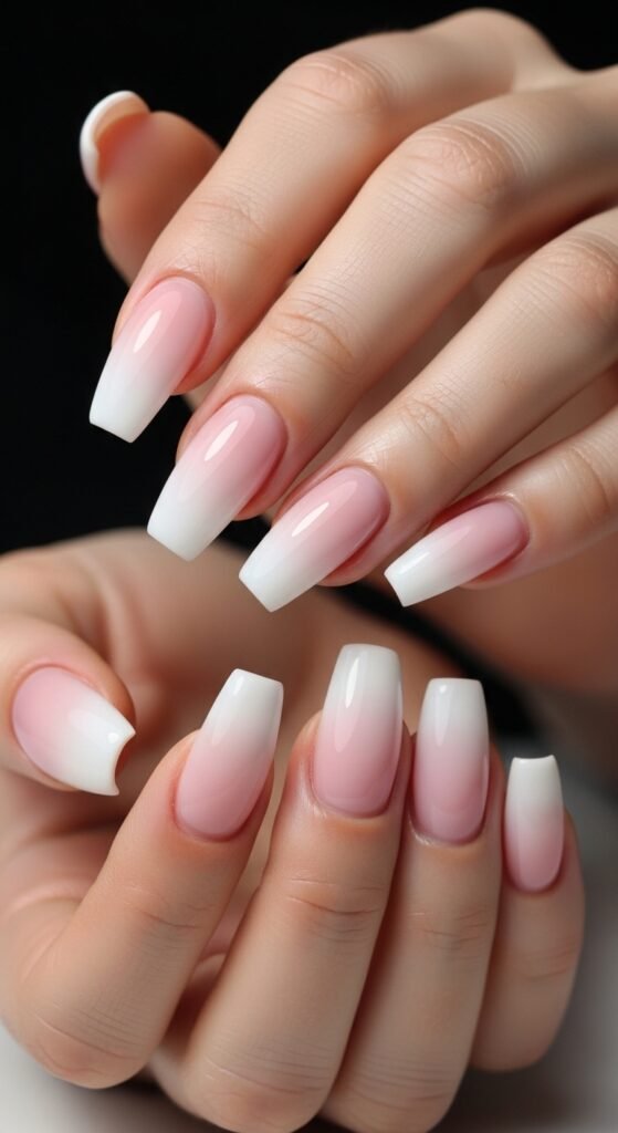 7. Baby Boomer Gel Nails