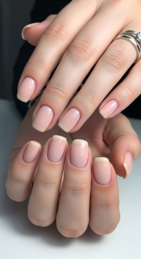 25. Natural Short Nude Nails