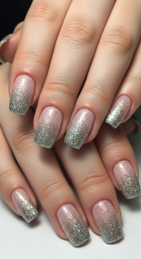29. Gradient Glitter Gel Nails