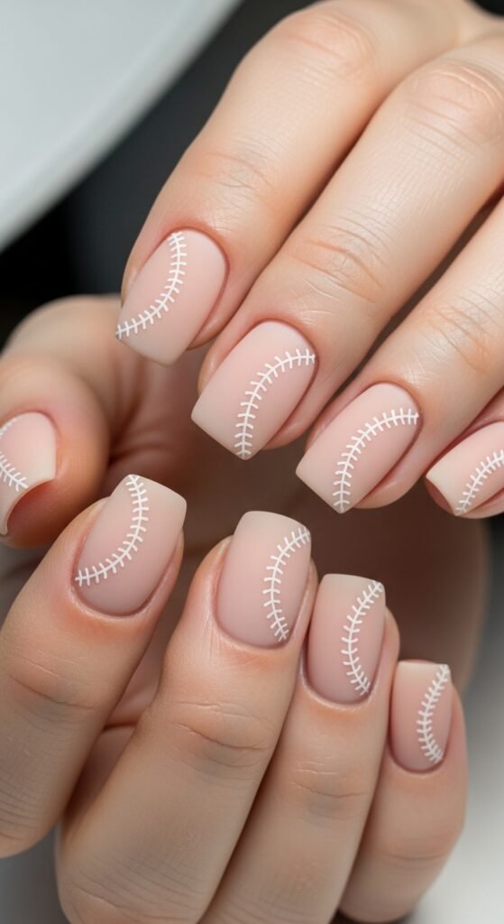 13. Minimal Baseball Line Art