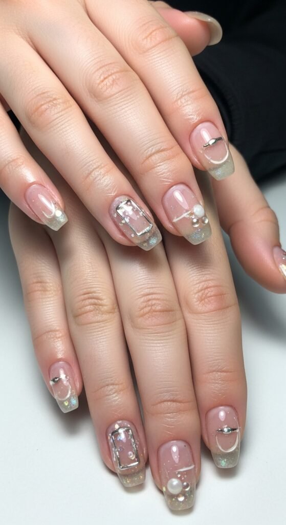 27. Transparent Glass Gel Nails