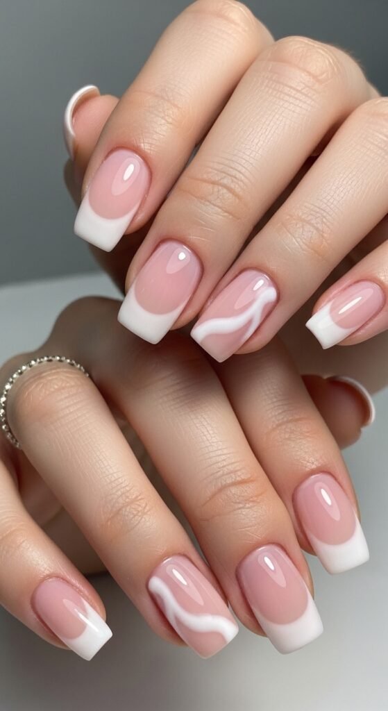 16. Milky Pink Gloss Nails