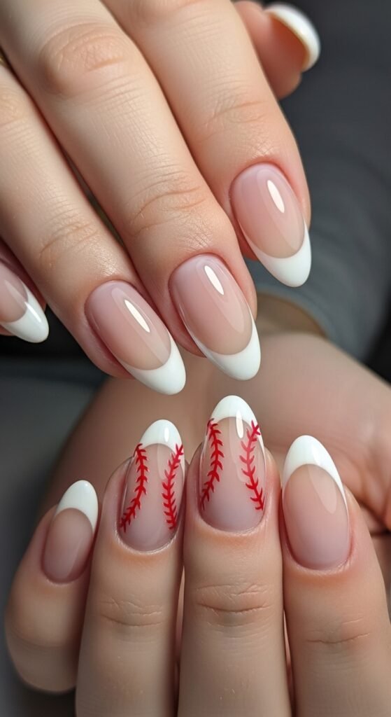 17. French Tip with Stitch Detail