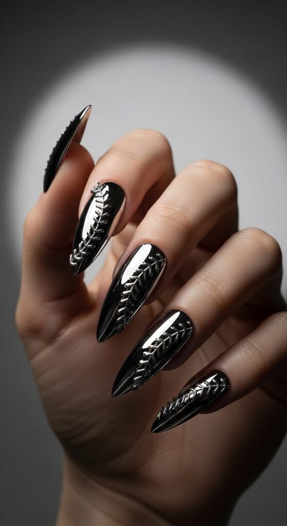 15. Metallic Baseball Nails