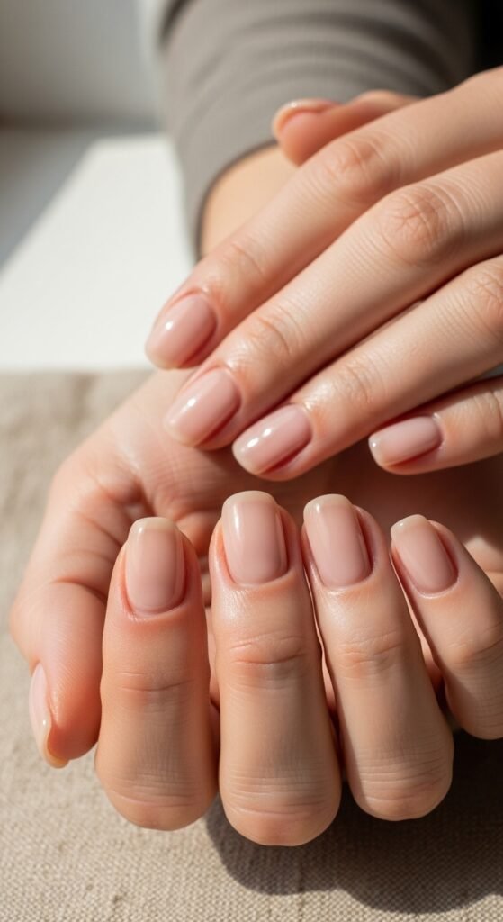 25. Natural Clean Girl Nails