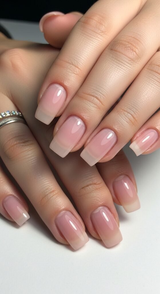 8. Sheer Pink Gel Nails