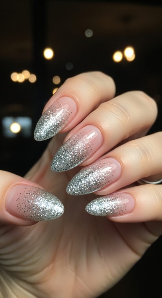 24. Gradient Glitter Nails
