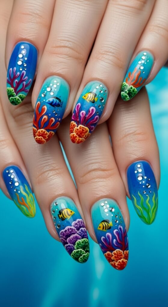 10. Beach Sand Texture Nails